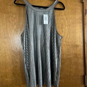 Torrid Silver Metallic Tank Top